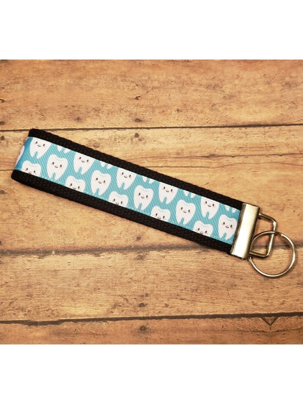 Teeth Dentist Hygienist Wristlet Keyfob / Keychain